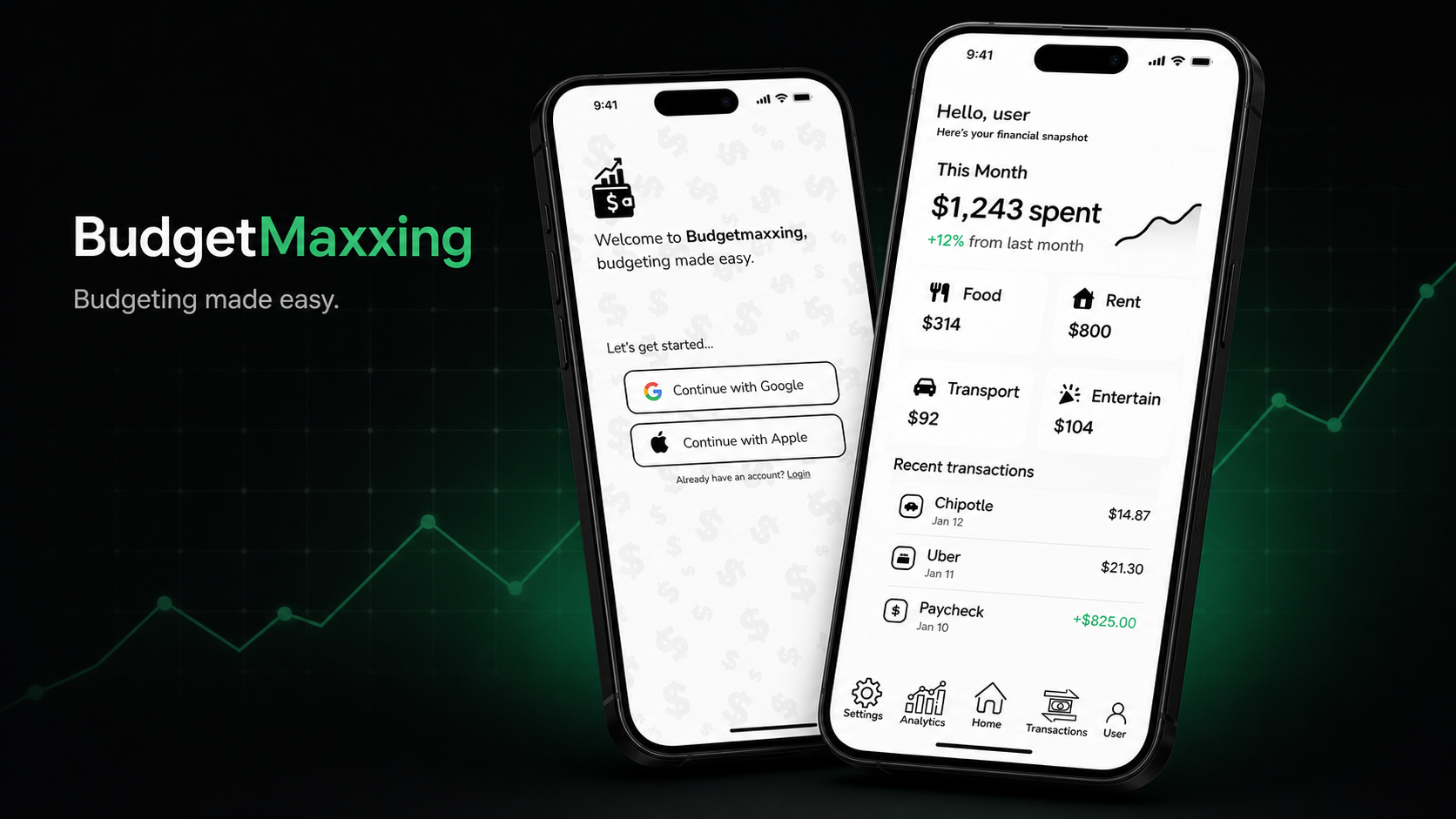 BudgetMaxxing student budgeting mobile app showcase